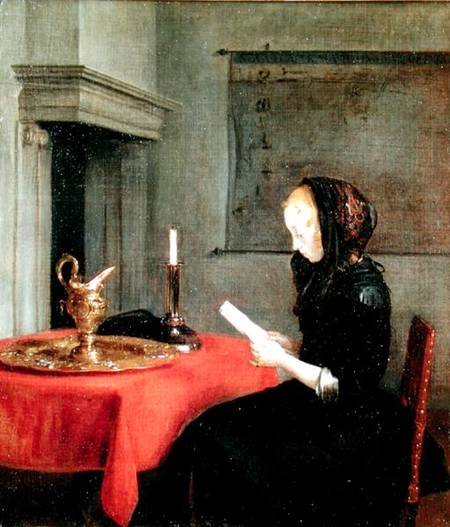 Woman Reading de Gerard ter Borch or Terborch