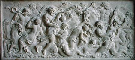 Relief depicting nereids carried away by tritons de Gerard van Opstal