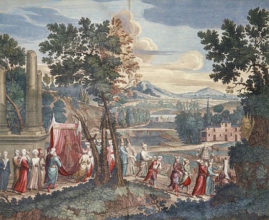 Turkish marriage procession, 1712-13 de Gerard Jean Baptiste Scotin