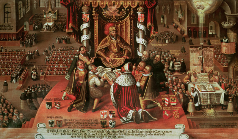 The Delivery of the Augsburg Confession, 25th June 1530 de German School