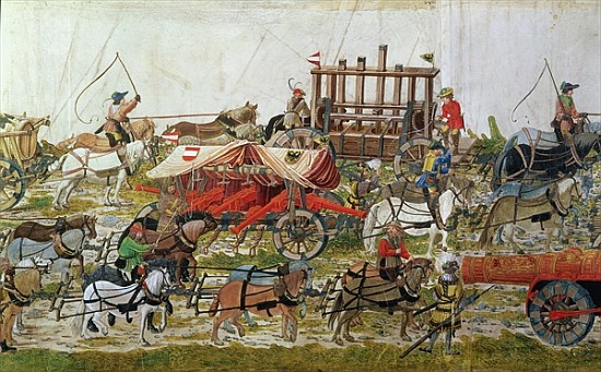 Artillery train of Maximilian I (1459-1519) de German School