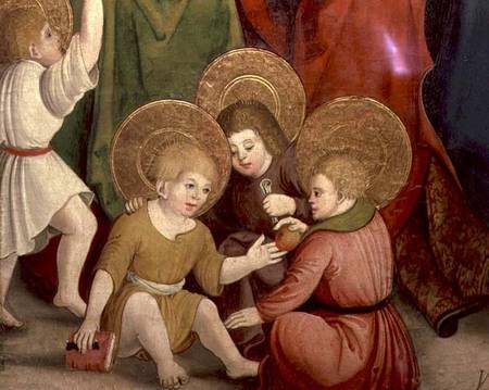 The Childhood of St. Joseph, detail of children playing, Swabian School de German School