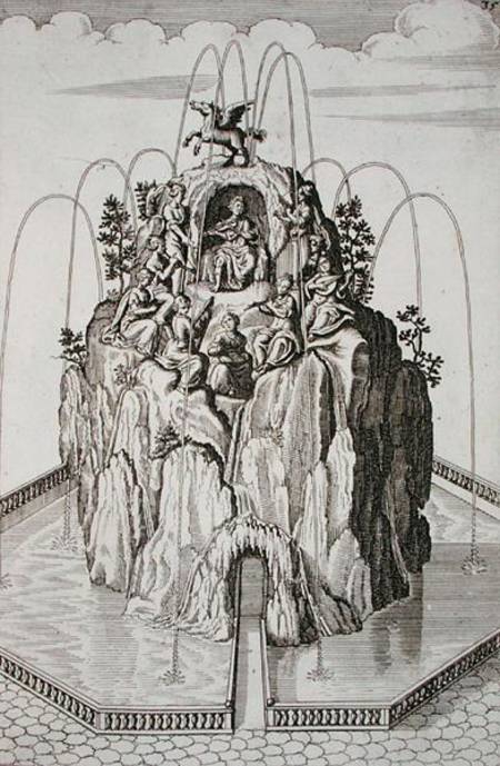 Fountain design, from 'Architectura Curiosa Nova', by Georg Andreas Bockler (1617-85) de German School