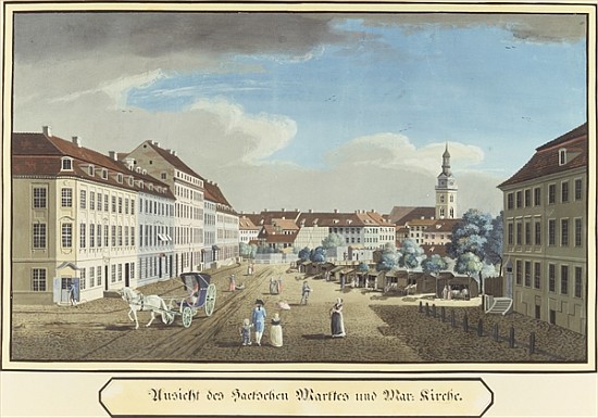 View of the Hackescher Markt and the Church of St. Mary, Berlin de German School