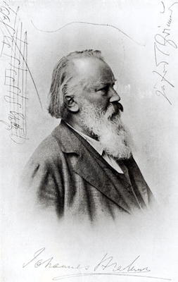 Johannes Brahms (1833-97) (photogravure) de German School, (19th century)