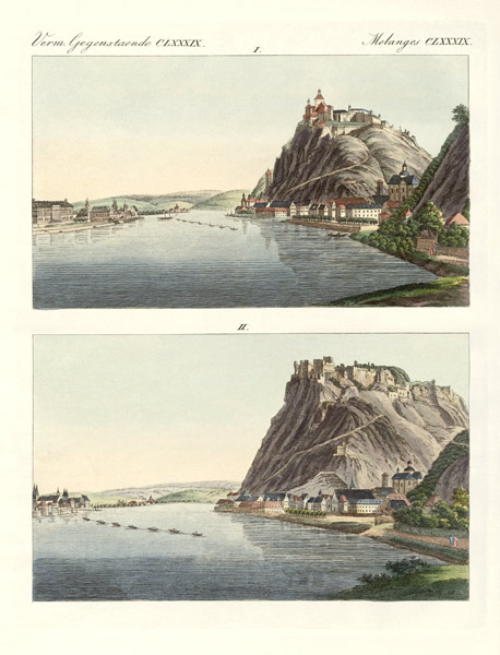 Picturesque views of the Rhine de German School, (19th century)
