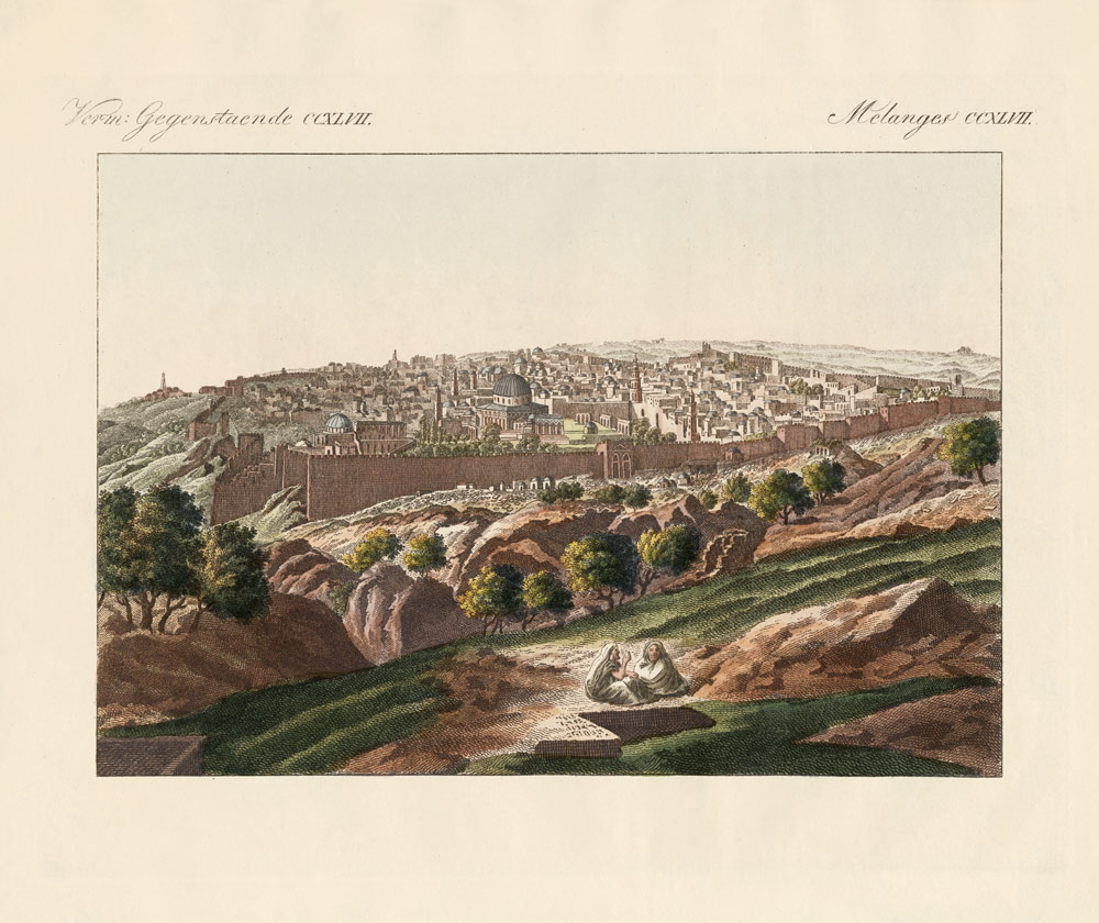 View of Jerusalem de German School, (19th century)
