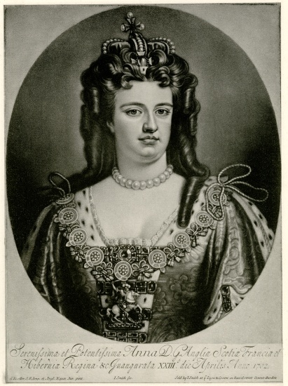 Anna, Königin von England de German School, (19th century)