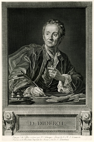Denis Diderot de German School, (19th century)