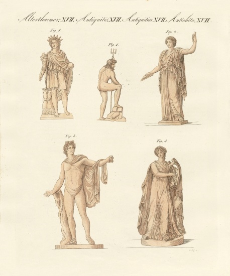 Divinities of the Greeks and Romans de German School, (19th century)