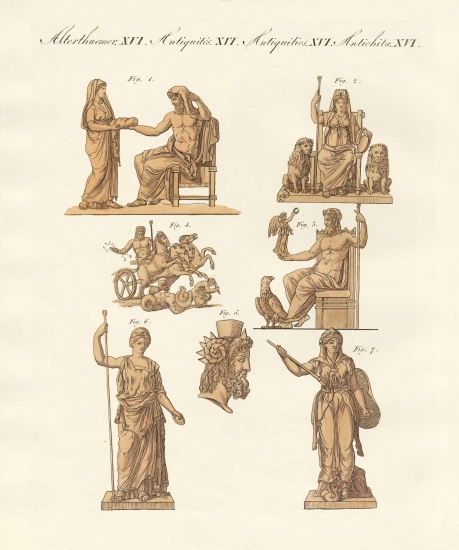 Divinities of the Greeks and Romans de German School, (19th century)