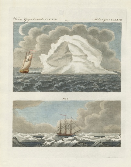 Icebergs and Icefields de German School, (19th century)