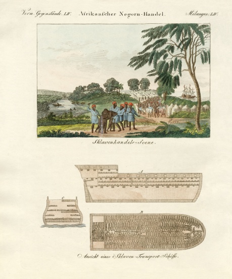 Kidnapping and slave trade de German School, (19th century)