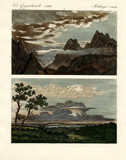 Natural history of the clouds de German School, (19th century)