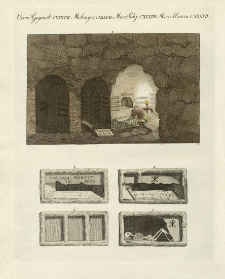 The catacombs of the subterraneous excavaters in Rome de German School, (19th century)