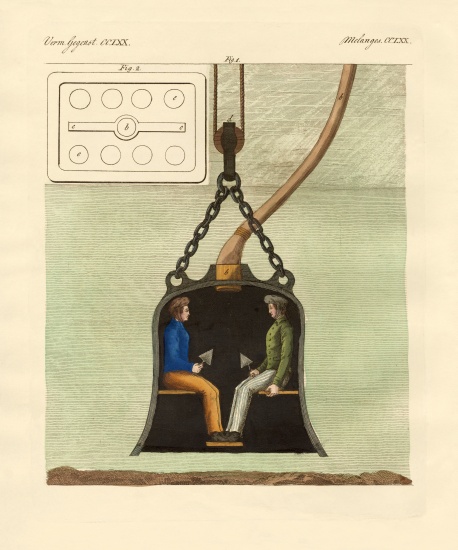 The diving bell de German School, (19th century)