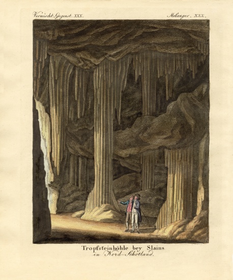 The limestone caves de German School, (19th century)