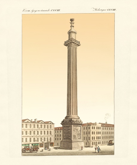 The monument in London de German School, (19th century)