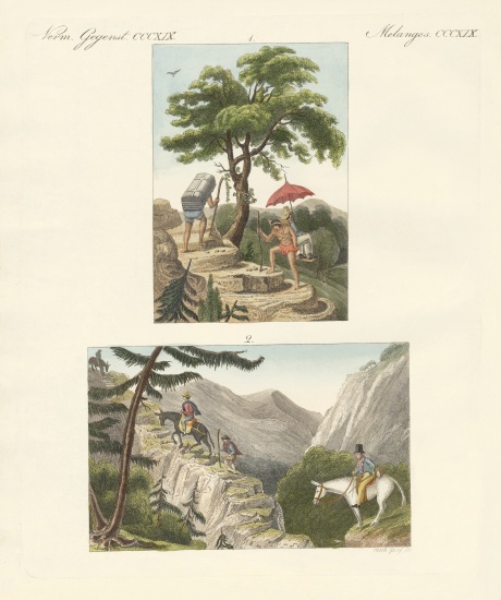 The Pass of Honda on the way to Bogota and the Pass of Quindio de German School, (19th century)