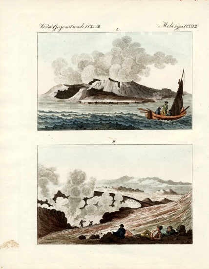 Volcano Island de German School, (19th century)