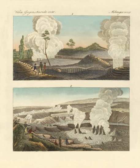 Volcanoes on the Island of Hawaii de German School, (19th century)