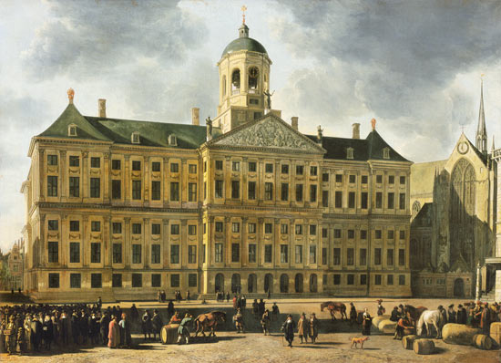 The city hall of Amsterdam. de Gerrit Adriaensz Berckheyde