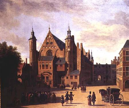 A Town Square in Haarlem de Gerrit Adriaensz Berckheyde