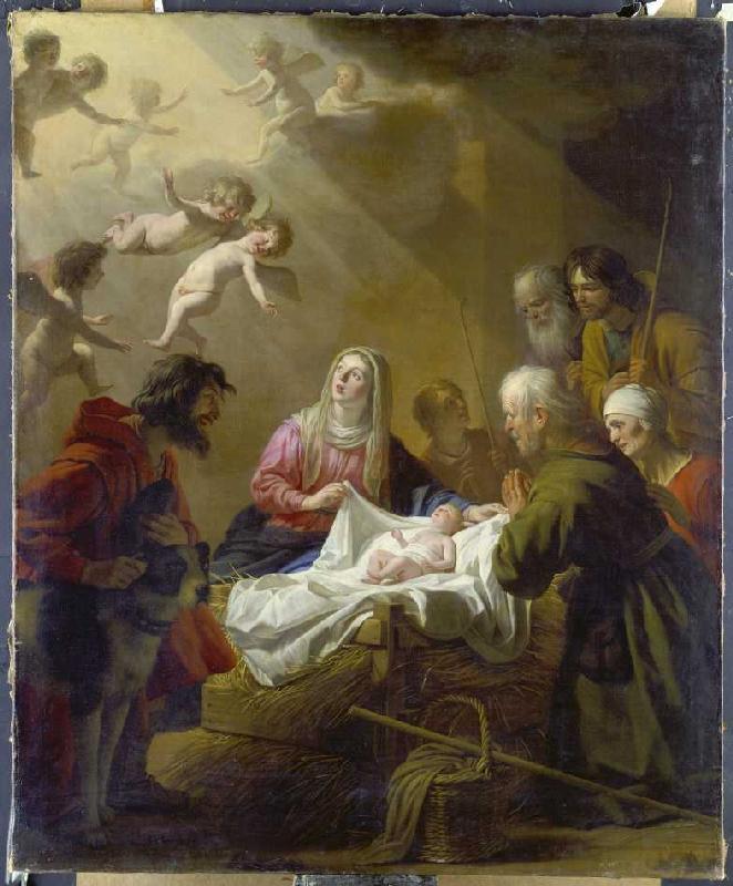 The adoration of the shepherds de Gerrit van Honthorst