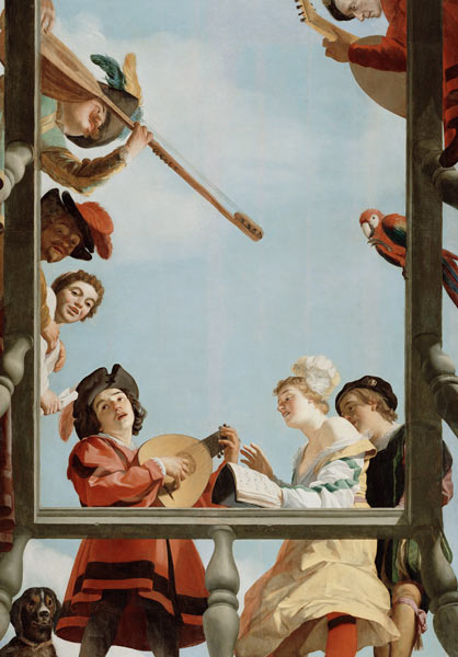 Musical Group on a Balcony de Gerrit van Honthorst