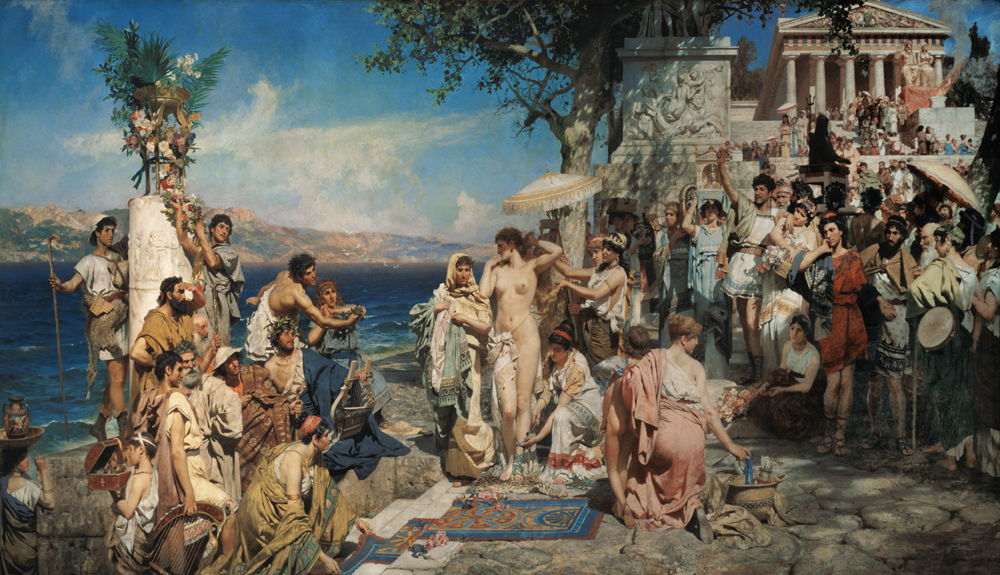 Phryne on the Poseidon's celebration in Eleusis de G.I. Semiradski