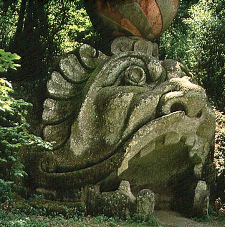 Mouth of a fantastical cave in the form of a monster's head, from the Parco dei Mostri (Monster Park de Giacomo Barozzi  da Vignola