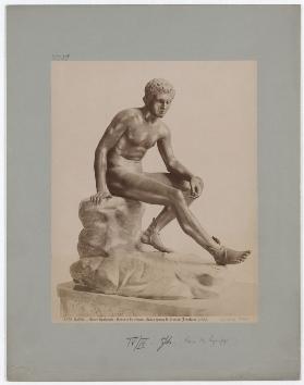 Naples: National Museum, Mercury at rest, Greek bronze statue, No. 5272