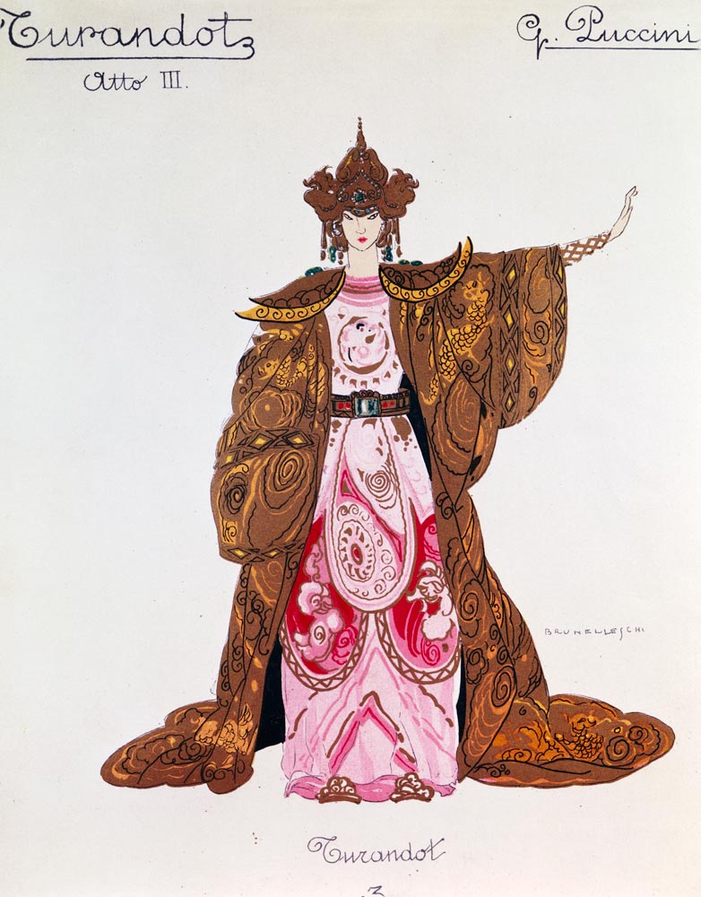 Figurine of Turandot in the third act de Giacomo Puccini