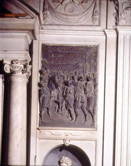 St. Agostino Preaching to the Florentines, relief from the Salviati chapel de Giambologna