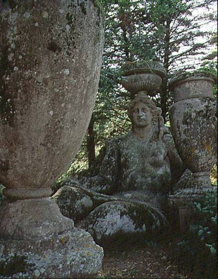 Ceres, sculpture from the Parco dei Mostri (Monster Park) gardens laid out between 1550-63 by the Du de Giamcomo Barozzi  da Vignola