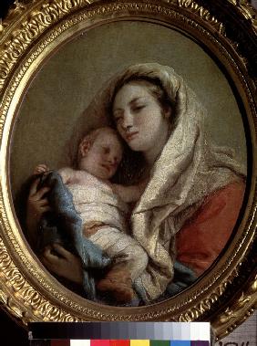 Mary with the Infant Jesus sleeping
