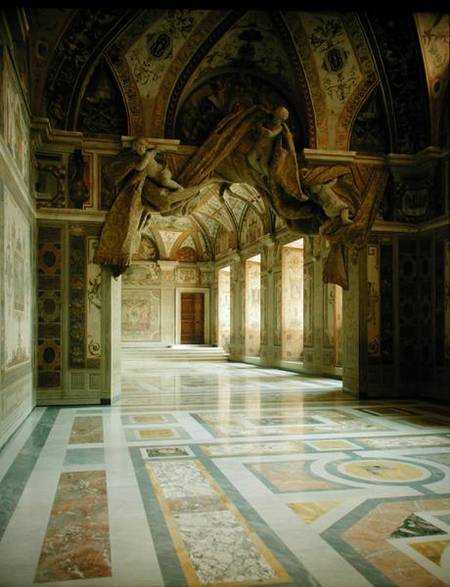 Interior with view of sculpted angels (photo) de Gianlorenzo Bernini
