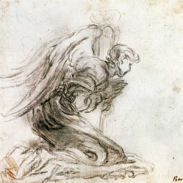 G.L.Bernini / Kneeling Angel / c.1673/74 de Gianlorenzo Bernini