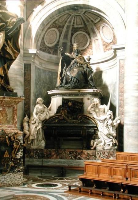 Monument to Urban VIII (1623-44) with the figures of Charity and Justice de Gianlorenzo Bernini