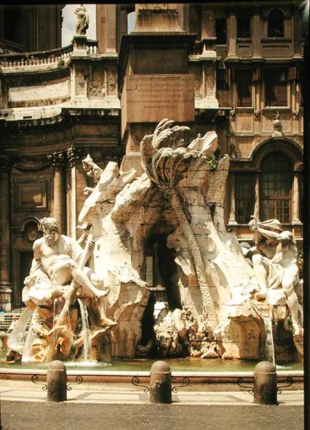 The Four Rivers Fountain, 1648-51 de Gianlorenzo Bernini