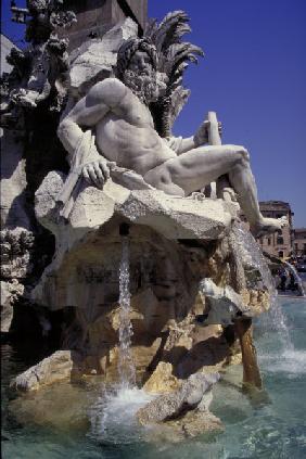 Rome, Fontana dei Fiumi, Ganges / Photo