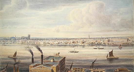 A fine View of London from Westminster Bridge to the Adelphi de Gideon Yates