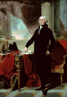 George Washington (1732-99) (colour litho) de Gilbert Stuart