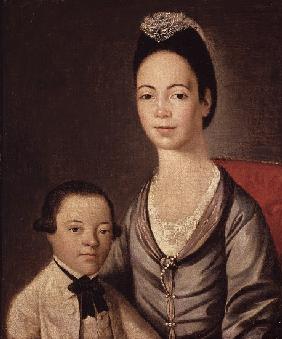 Mrs. Aaron Lopez and her son, Joshua, 1772/73