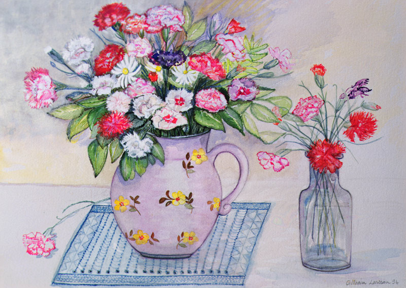 Carnations and Daisies, 1989  de  Gillian  Lawson