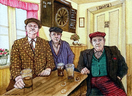 Three Men in a Pub, 1984  de  Gillian  Lawson