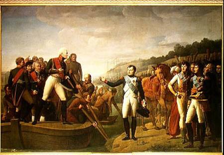 Farewell of Napoleon I (1769-1821) and Alexander I (1777-1825) after the Peace of Tilsit de Gioacchino Giuseppe Serangeli
