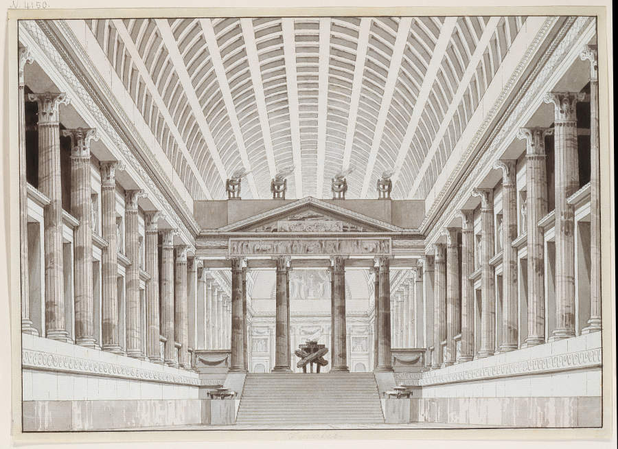 Korinthischer Festsaal mit großem kassettiertem Rundbogengewölbe de Giorgio Fuentes