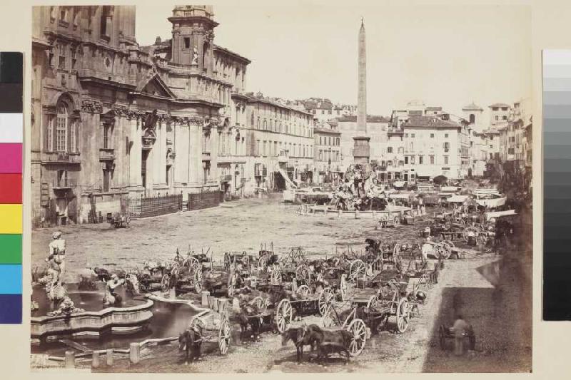 Markt auf der Piazza Navona in Rom de Giorgio Sommer