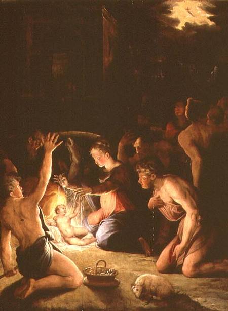 The Adoration of the Shepherds (panel) de Giorgio Vasari